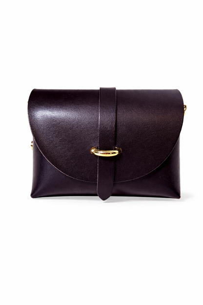Juoda Mini Eko Odos Rankinė su Aukso Grandinėle - moteriška rankinė | AEstudio