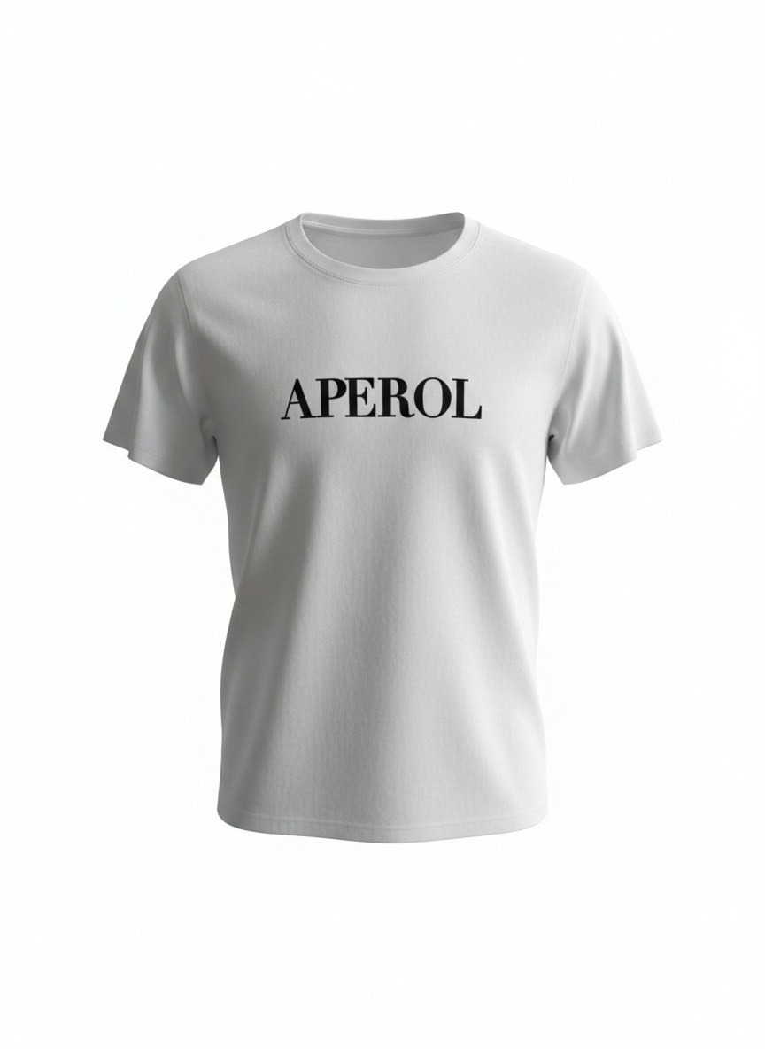 Balta Medvilninė Palaidinė su Užrašu Aperol - moteriški drabužiai | AEstudio