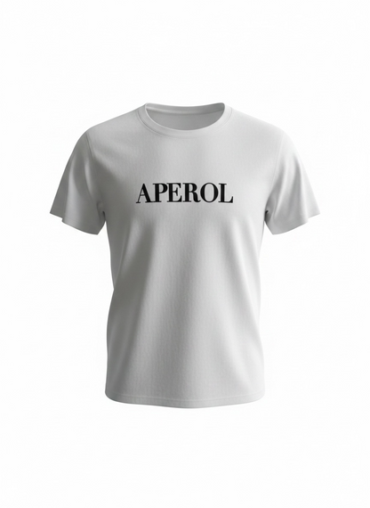 Balta Medvilninė Palaidinė su Užrašu Aperol - moteriški drabužiai | AEstudio
