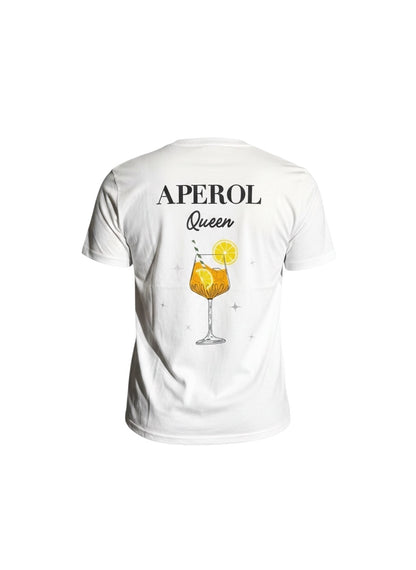 Balti Marškinėliai Aperol Queen - moteriškas drabužis | AEstudio