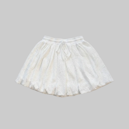 Baltas pūstas ažūrinis sijonas S/M M/L - Moteriškas Drabužis | AEstudio